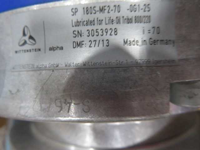 Wittenstein Gearbox, NEW, Model SP + 180S-MF2 70 - MISCELLANEOUS
