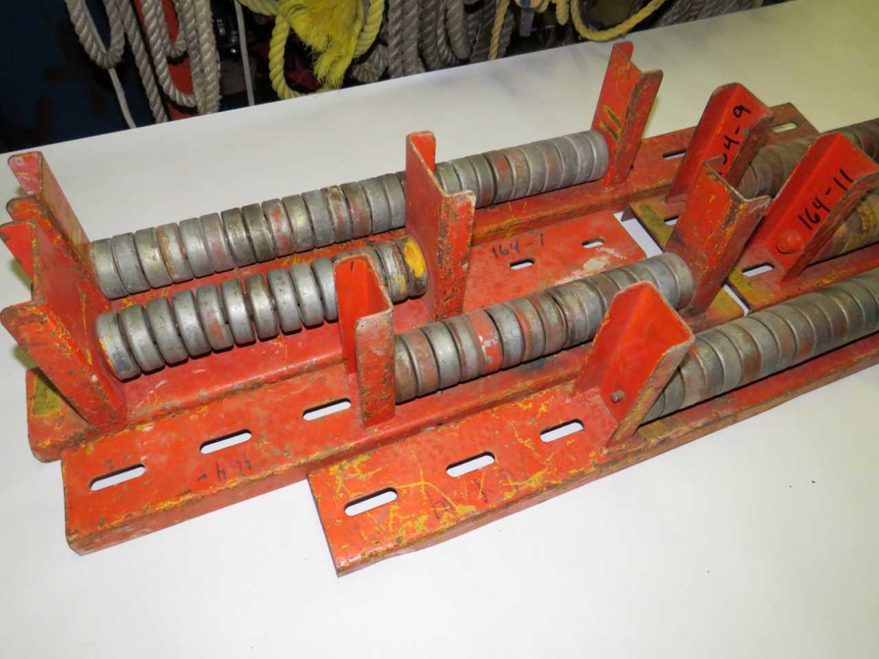LOT OF 6 ASSORTED 6" TO 19" FIXED TRAY ROLLER - TRAILER MOUNTED EQUIPMENT