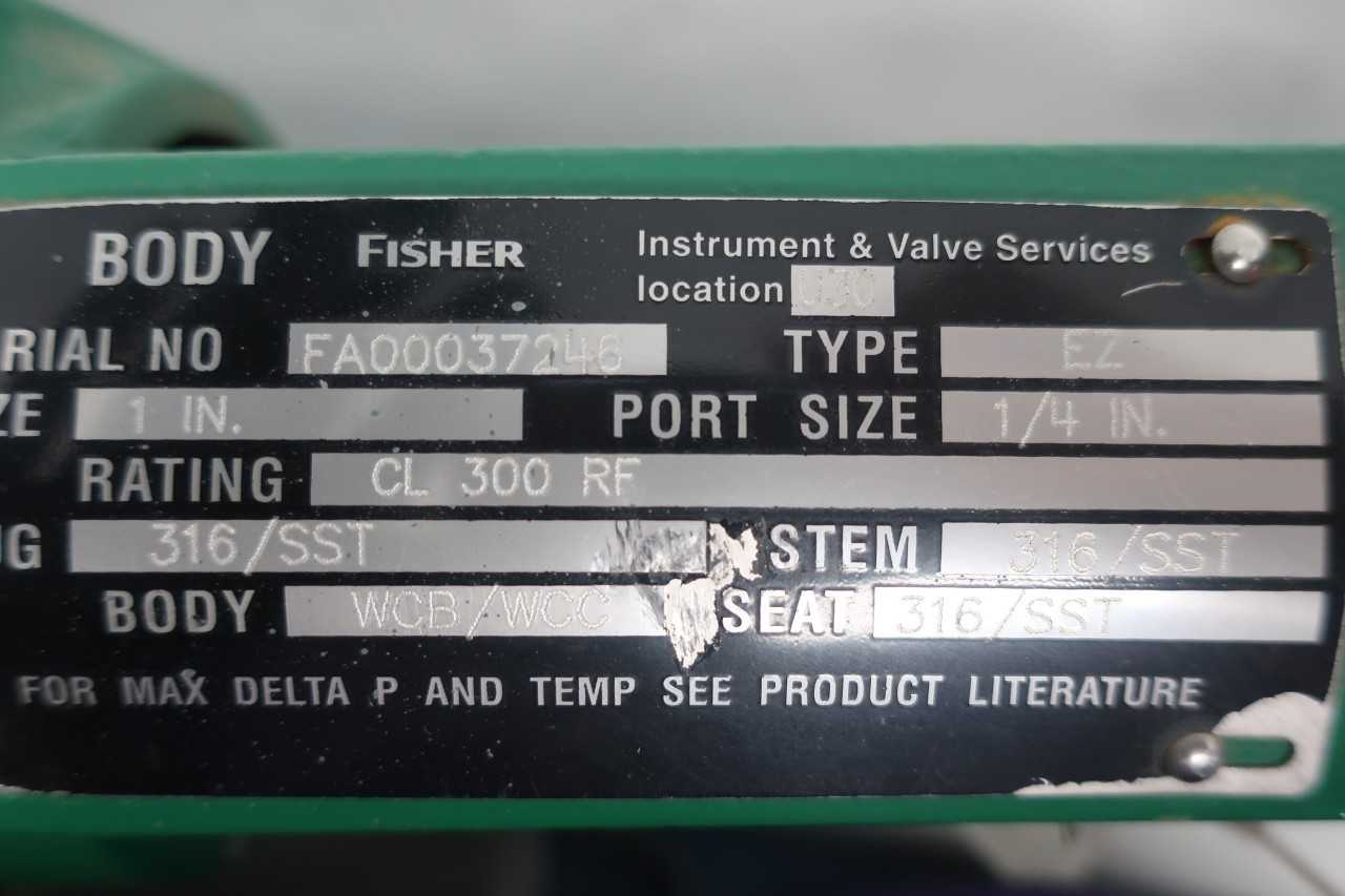 FISHER TYPE EZ TYPE C1P TYPE 667 300 STEEL 1IN CONTROL VALVE - CONTROL VALVE