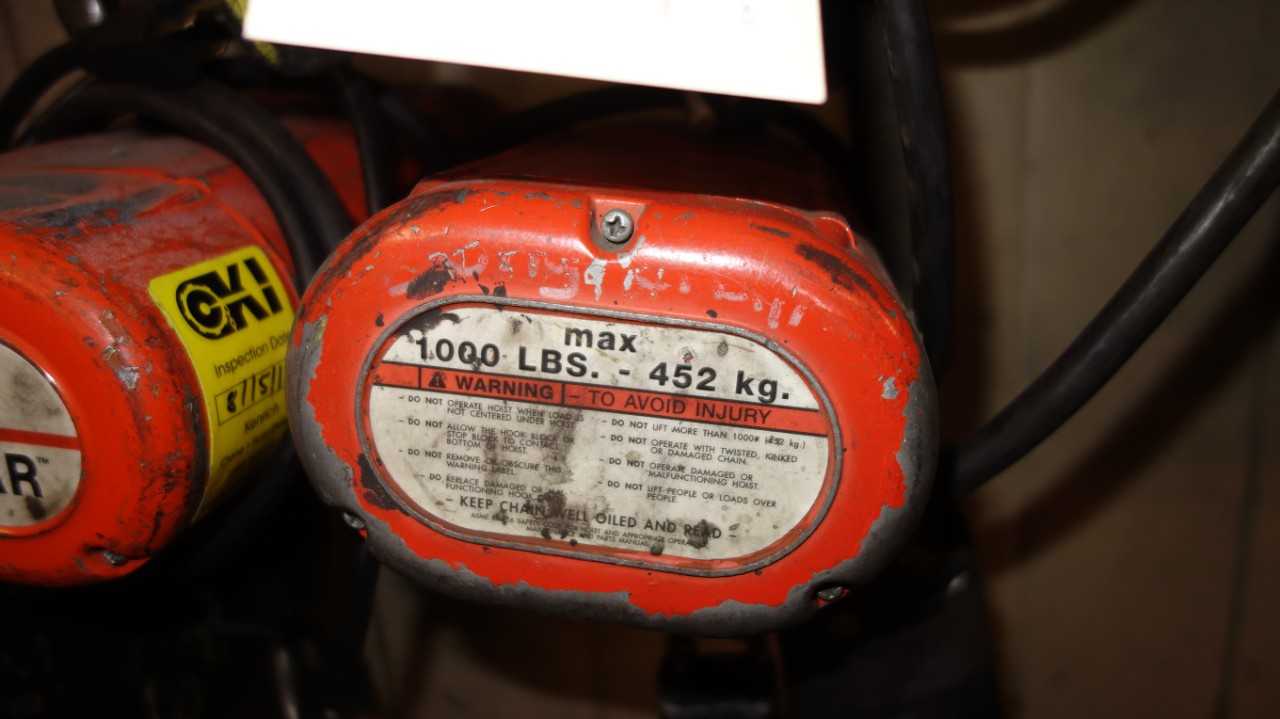 CM SHOPSTAR 1/2 TON ELECTRIC HOIST - LIFTING EQUIPMENT