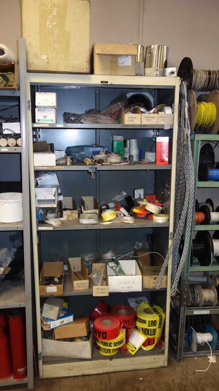 CONTENTS OF 4 SHELF COLUMNS,ASSORTED MRO - INDUSTRIAL PARTS