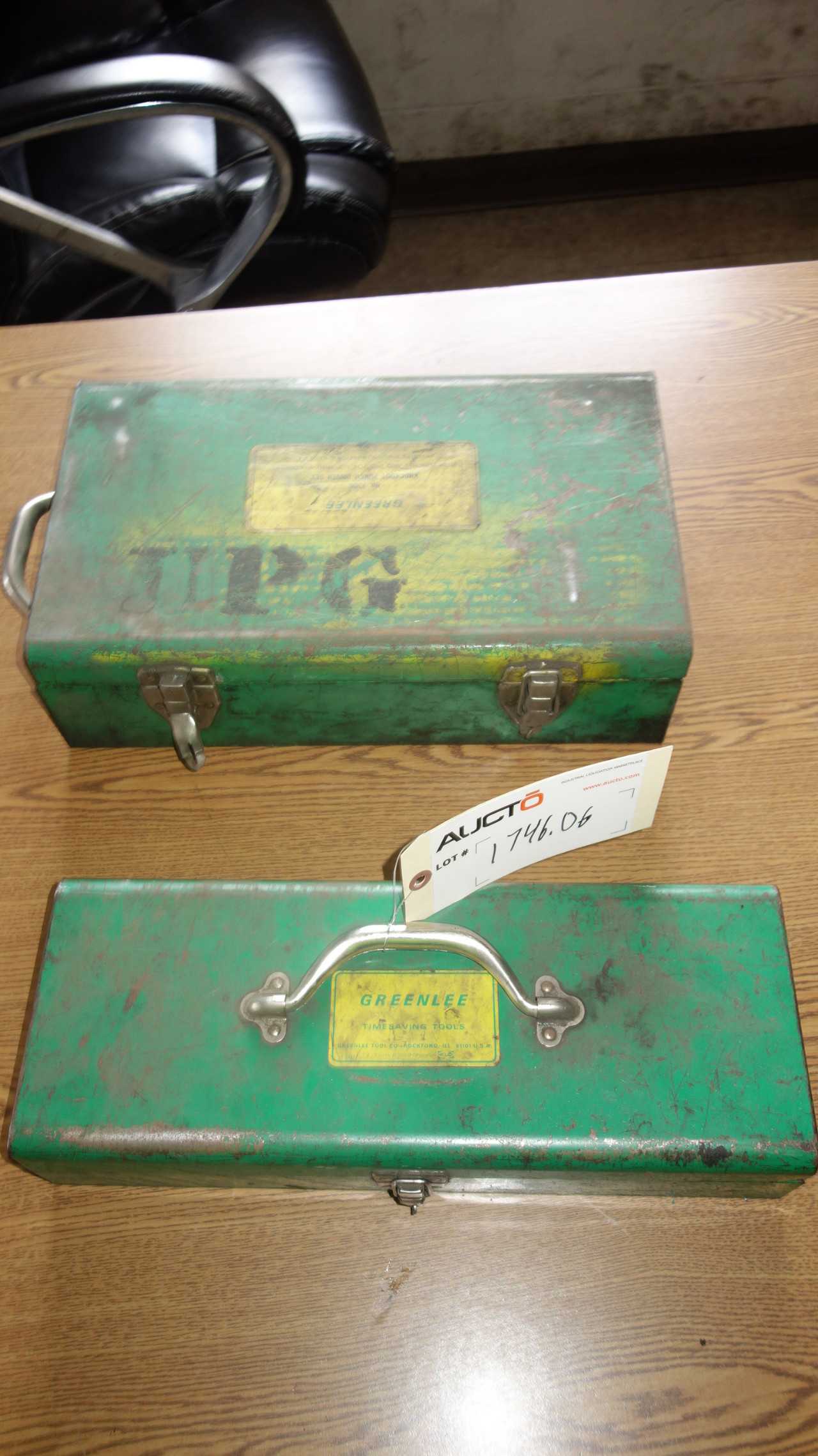 LOT OF 2 GREENLEE RATCHET KNOCKOUT PUNCH DRIVERS - ELECTRIC POWER TOOLS