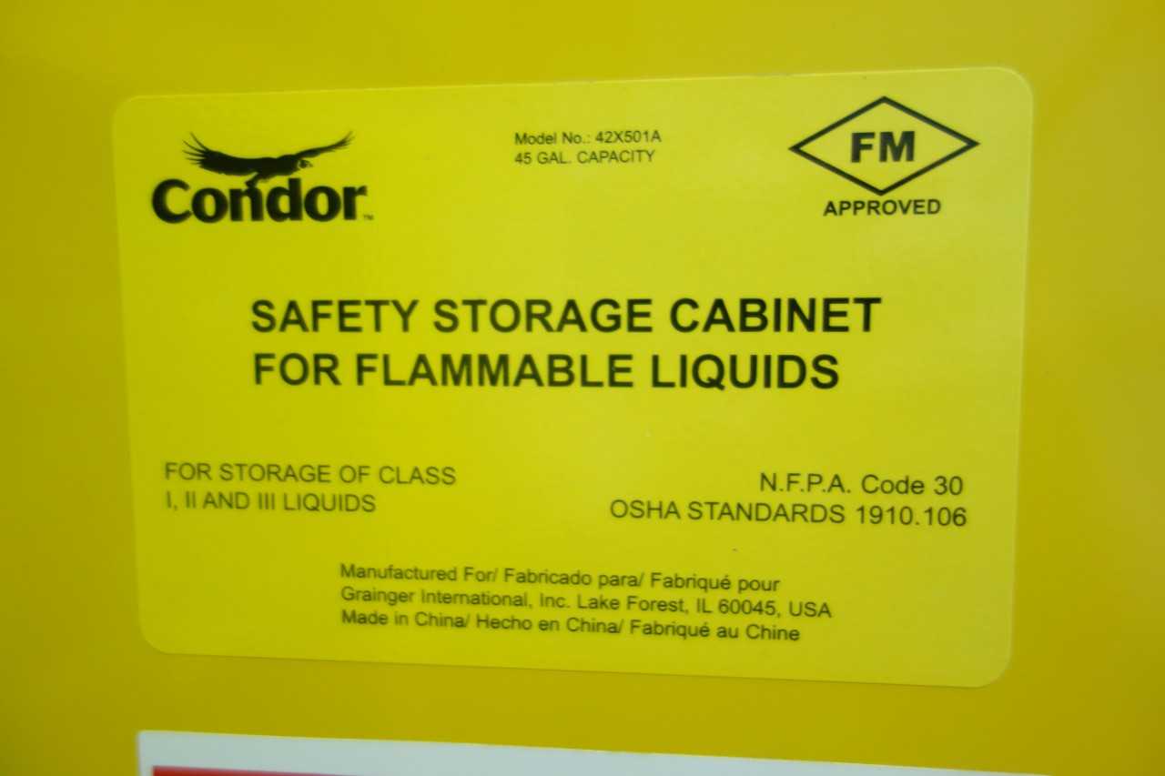 CONDOR 42X501A SAFETY STORAGE CABINET - SAFETY EQUIPMENT