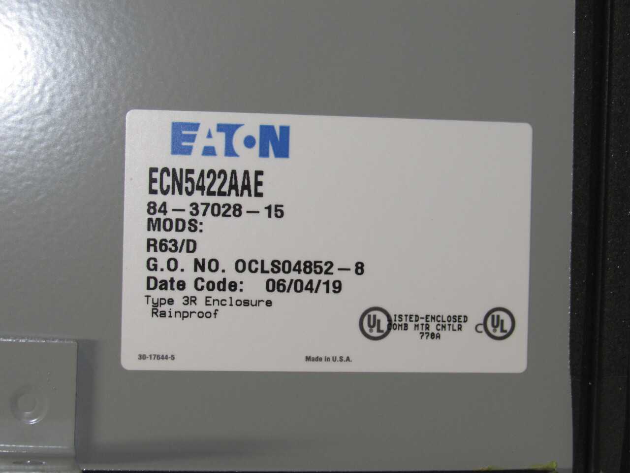 Eaton ECN Enclosure - ELECTRICAL COMPONENTS