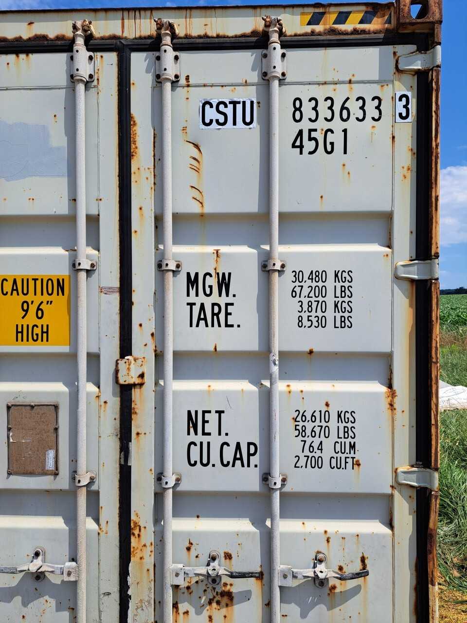 40 ft Container - Empty - INDUSTRIAL PARTS