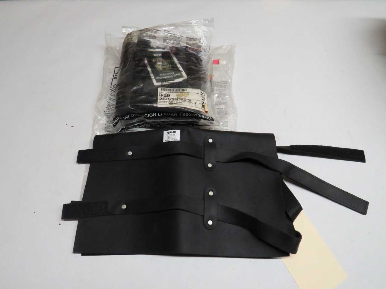 LOT OF 2 MILLER CABLE COVER PROTECTORS - C1418/YL, C1426/BK - WELDING EQUIPMENT