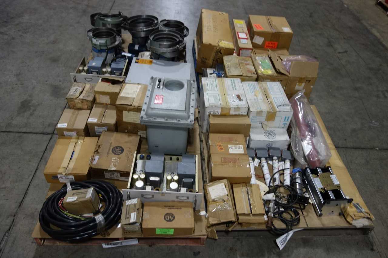 4 PALLETS OF ASSORTED ELECTRICAL - ELECTRICAL COMPONENTS