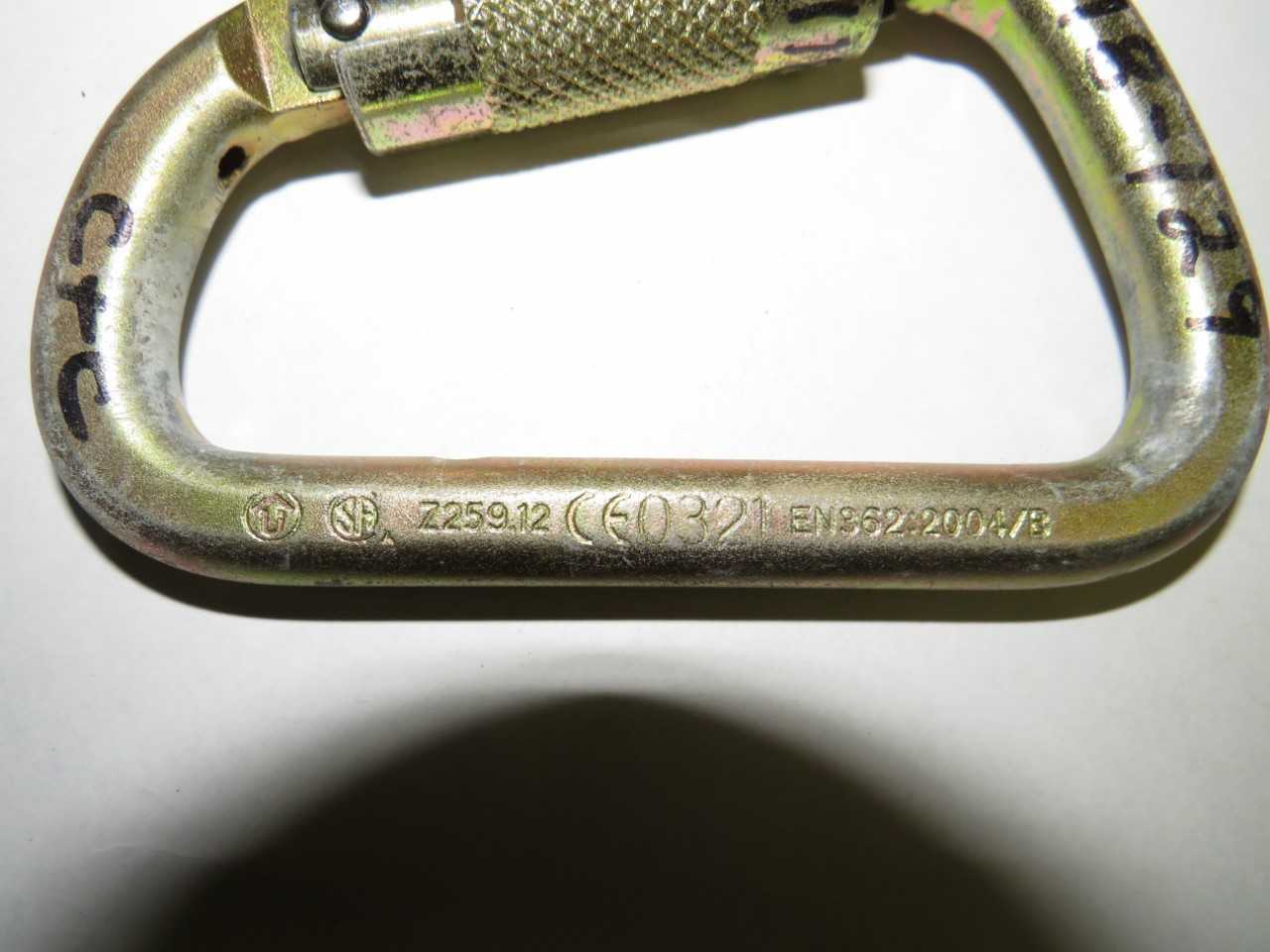 LOT OF 6 CARABINERS Z259.12, 0321, EN362:2004/B, S-958 41KN/9217LBS 09P1 - LIFTING EQUIPMENT
