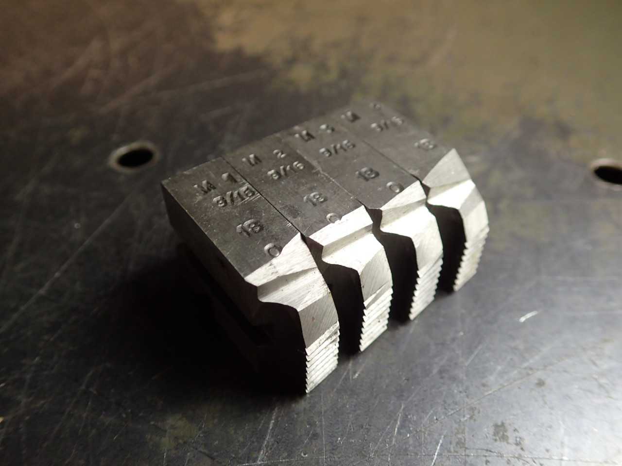Set of Threading Chasers 9/16" -18 NF Thread for a Geometric 3/4" D Die Head - MACHINING ACCESSORIES & TOOLING