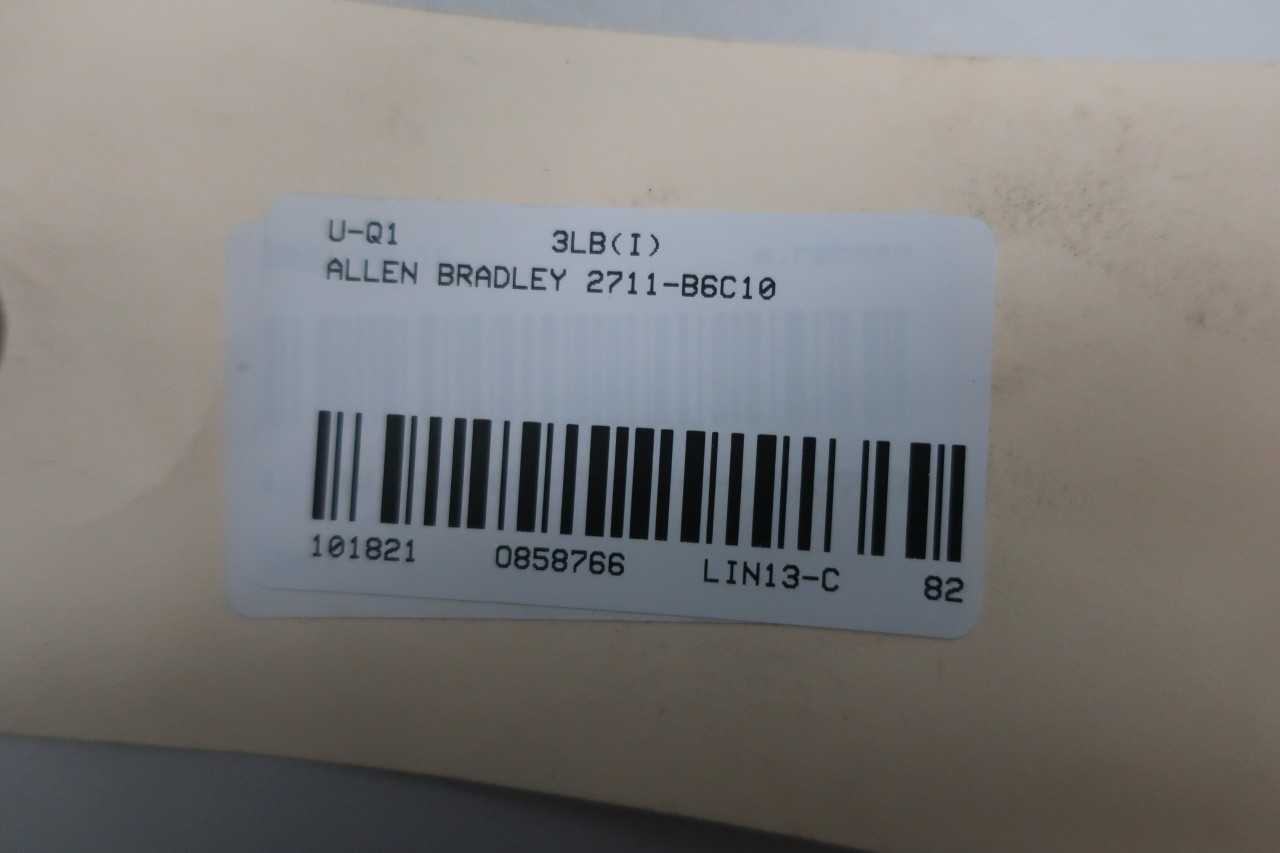 ALLEN BRADLEY 2711-B6C10 100-240V-AC 60VA SER C OPERATOR INTERFACE PANEL - AUTOMATION & CONTROLS