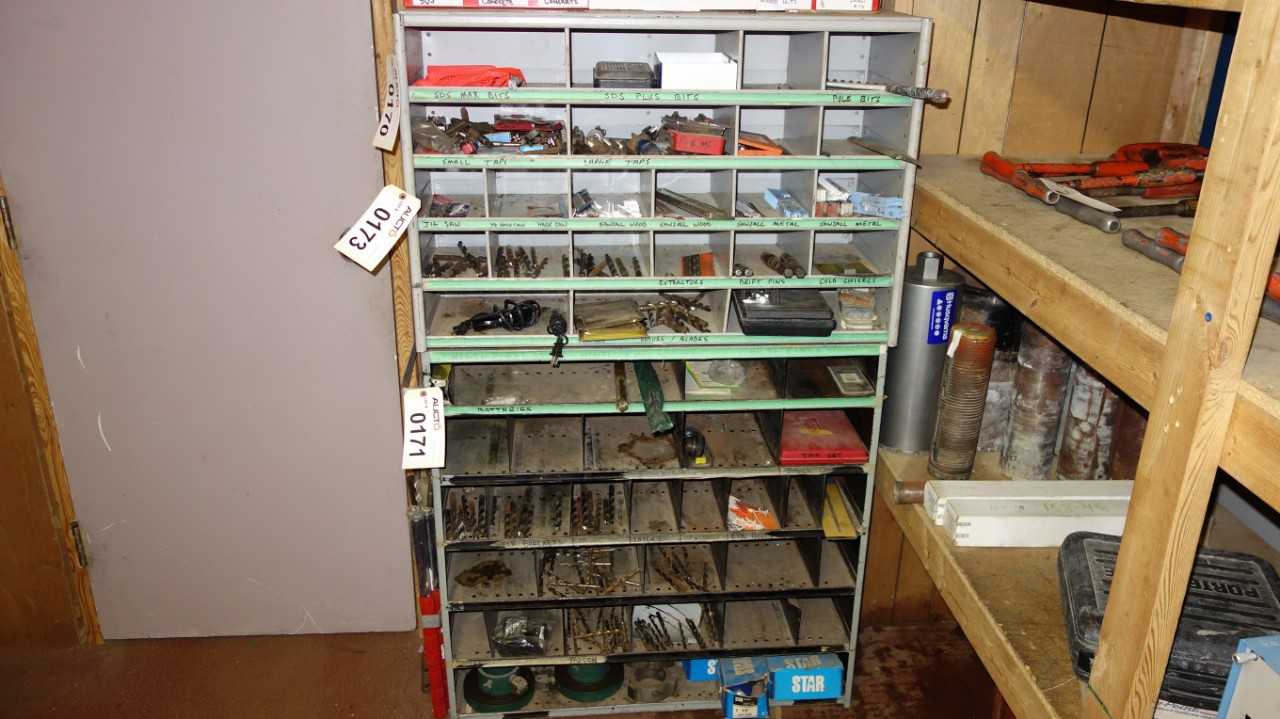 LOT OF 2 GRAY PIGEON HOLE CABINET (CABINET ONLY) - TOOL STORAGE