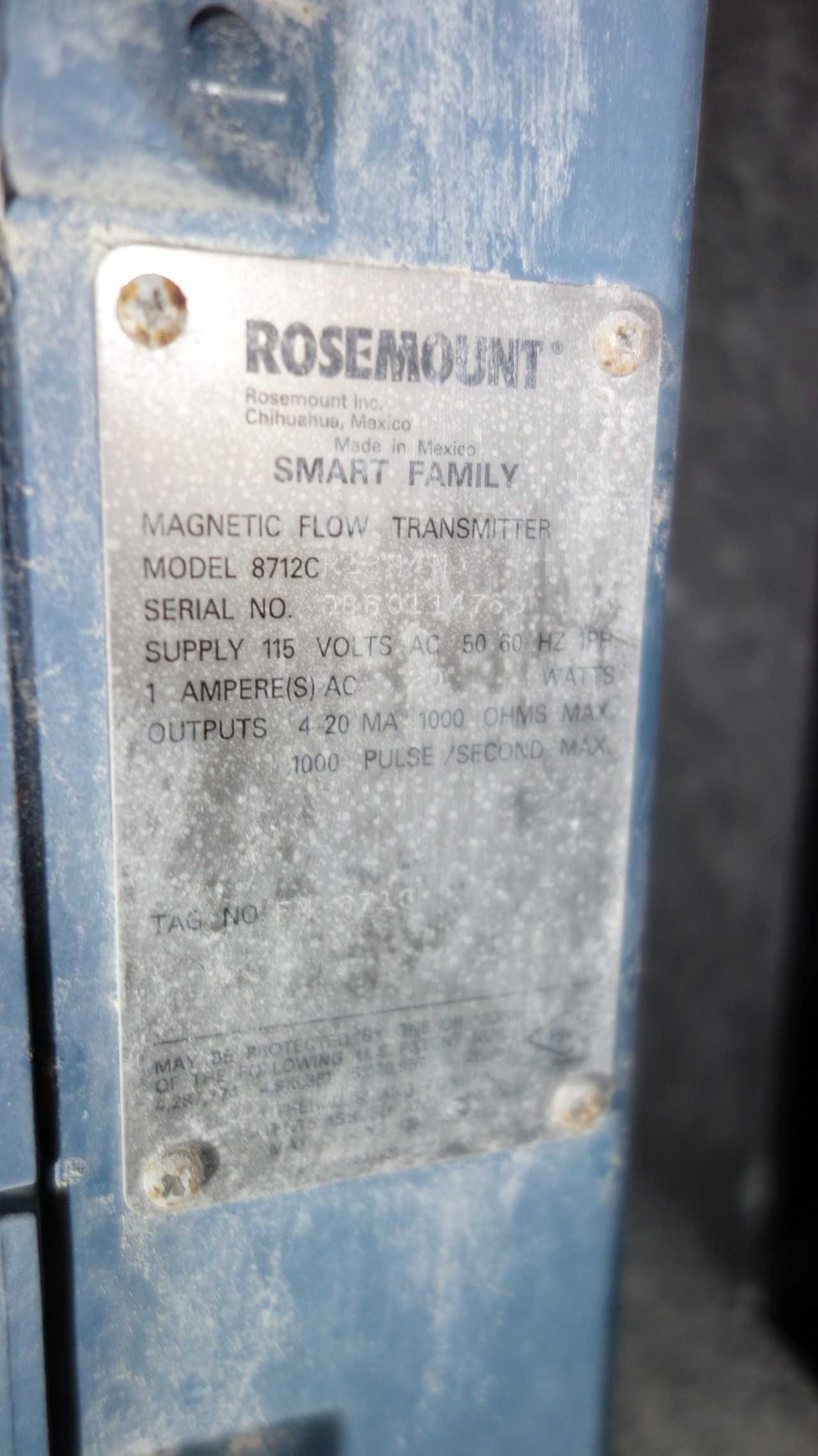 ROSEMOUNT 8712C MAGNETIC FLOW TRANSMITTER - INSTRUMENTATION