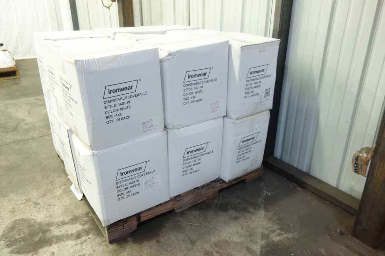 PALLET OF IRONWEAR 1601-W DISPOSABLE COVERALLS - SAFETY EQUIPMENT