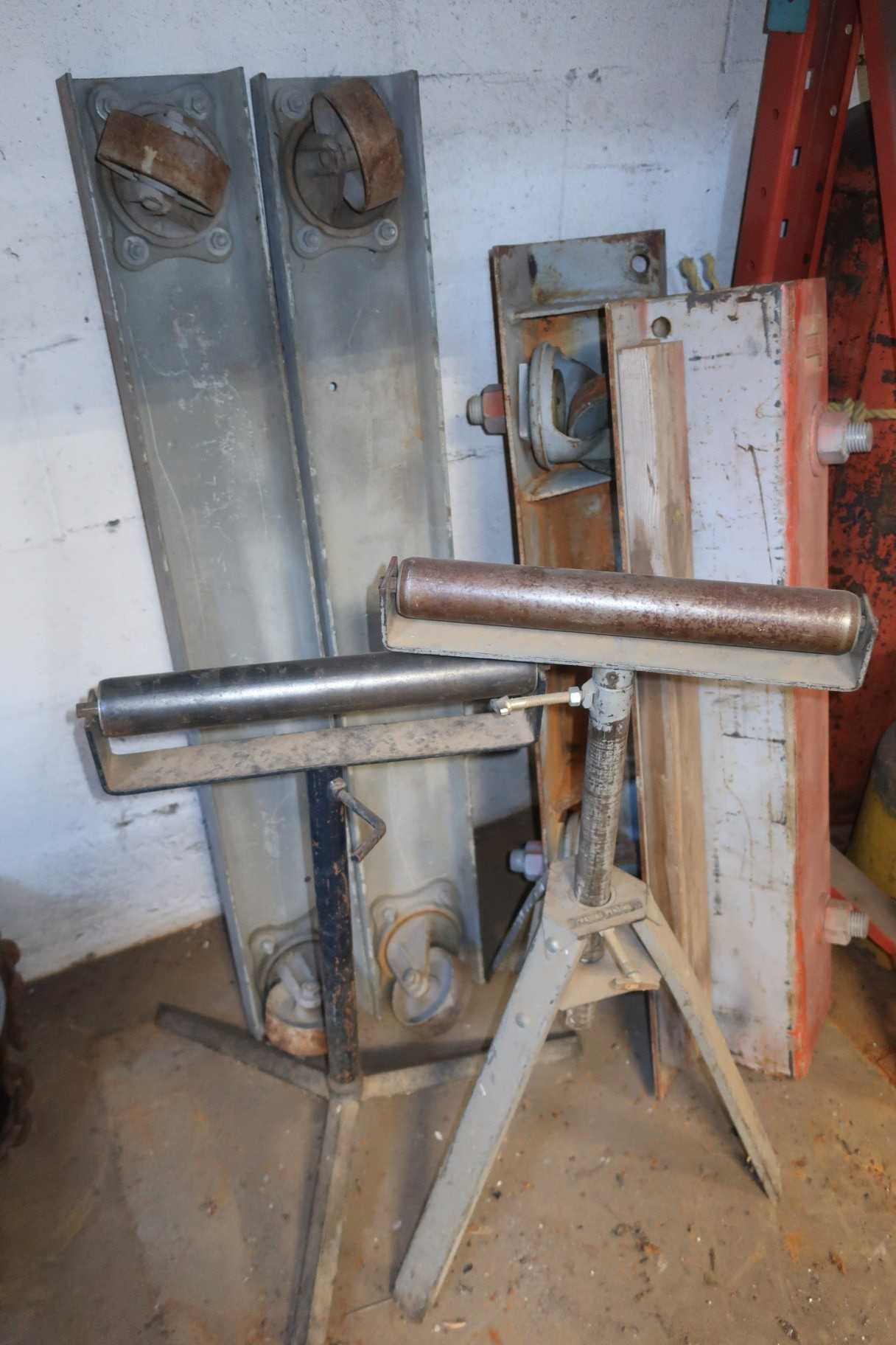 LOT OF ASSORTED MACHINE MOVERS AND ROLLERS - ELECTRIC POWER TOOLS