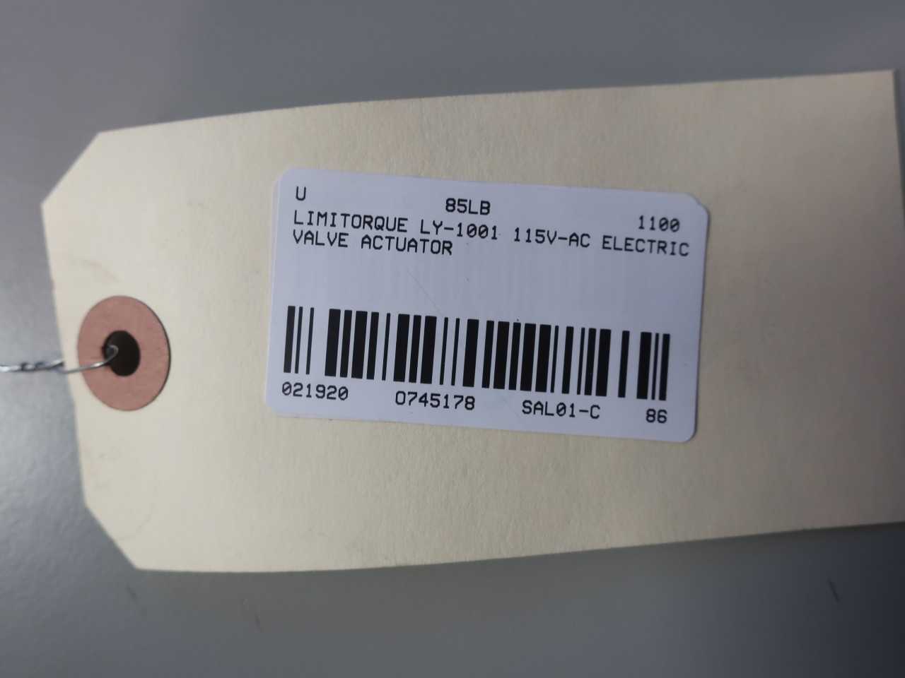 LIMITORQUE LY-1001 115V-AC ELECTRIC VALVE ACTUATOR - VALVES