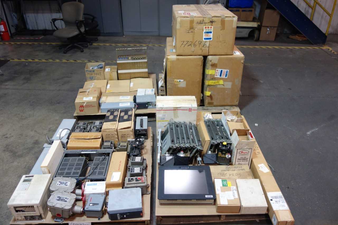 4 PALLETS OF ASSORTED ELECTRICAL AUTOMATION, CONTROL MODULES, DRIVES, MODULES, CIRCUIT BOARDS AND ACCESSORIES - ELECTRICAL COMPONENTS