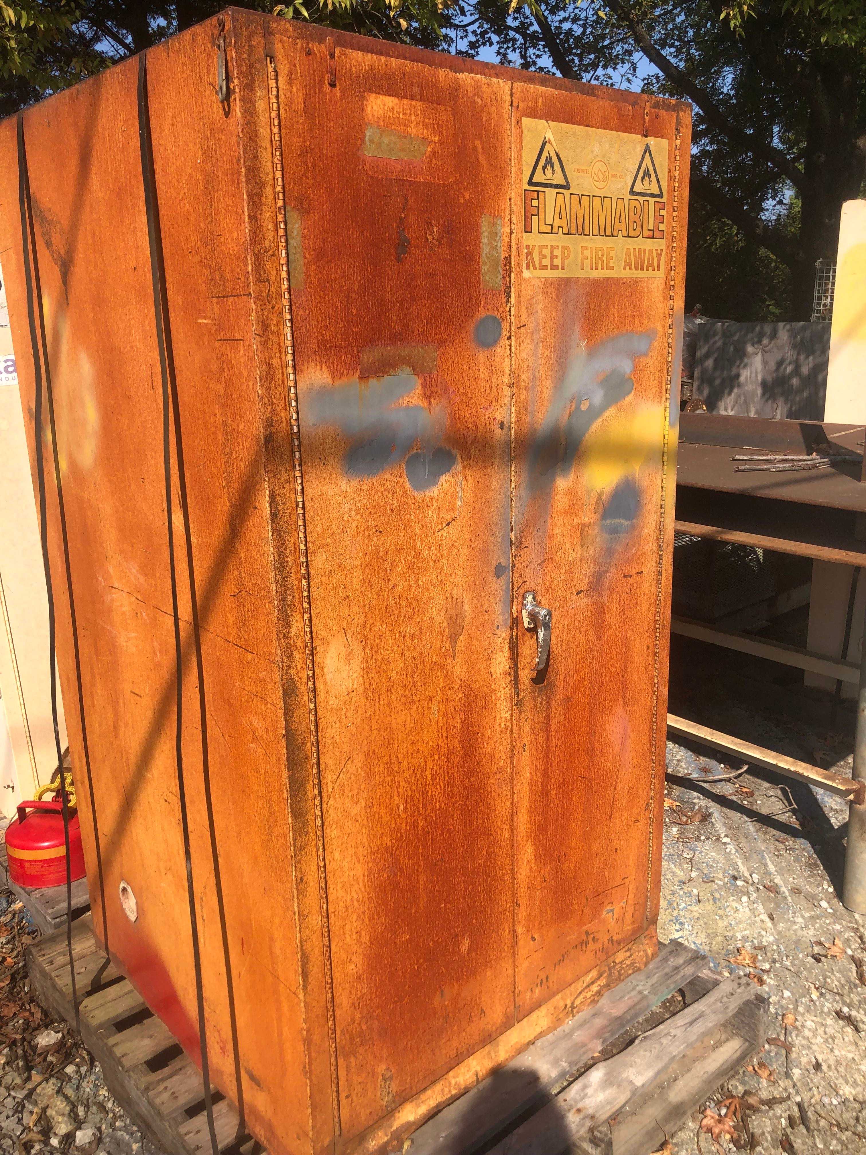 BULK LOT OF FLAMMABLE CABINETS QTY 4 - TOOL STORAGE