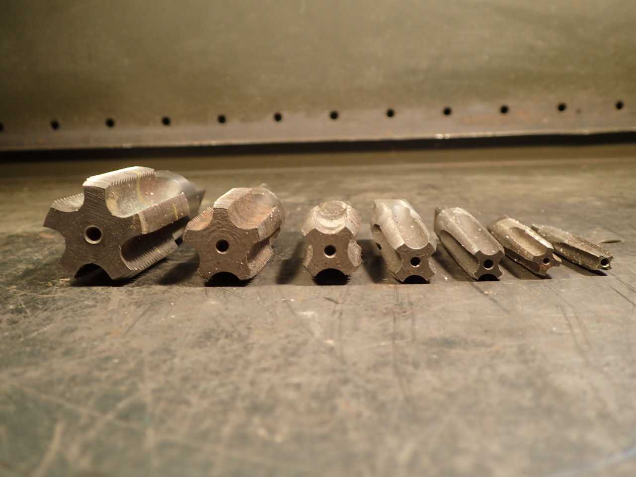 7 Piece Set NPT Tapered Pipe Hand Thread Taps: 1/16" 1/8" 1/4" 3/8" 1/2" 3/4" 1" - MACHINE TOOLING