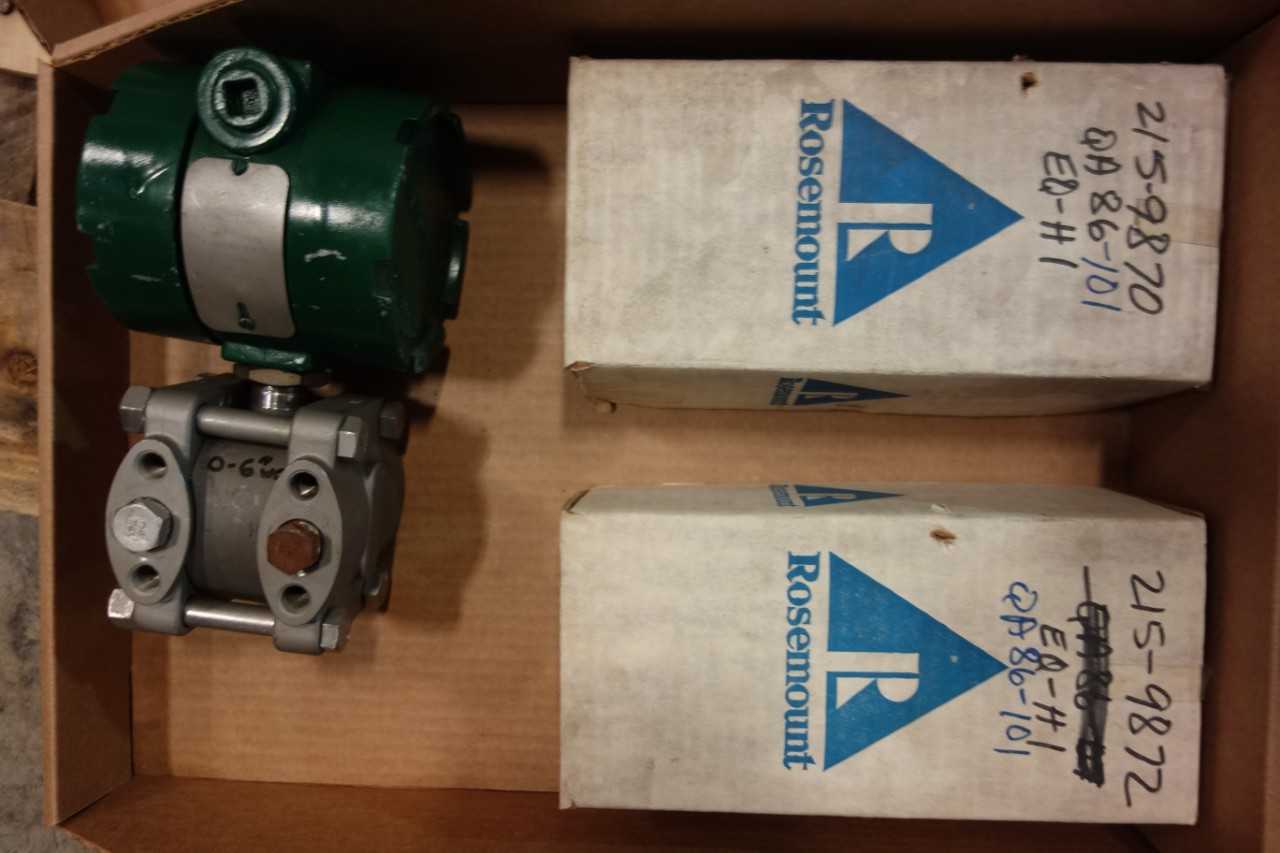 1 LOT OF ASSORTED PRESSURE TRANSMITTERS- ROSEMOUNT - INSTRUMENTATION