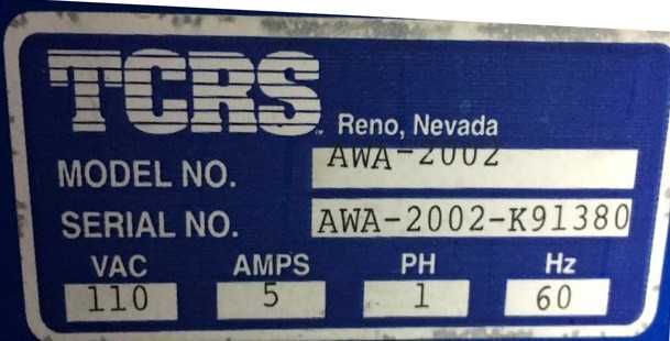 Torque Converter Rebuilding Systems (TCRS) AWA2002 Welding Machine - WELDING EQUIPMENT