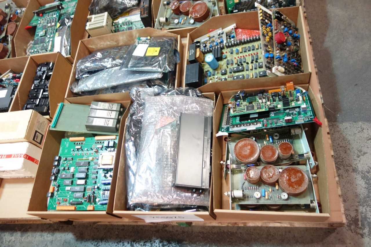 3 PALLETS OF ASSORTED ELECTRICAL, AUTOMATION, CONTROLS, CIRCUIT BOARDS - ELECTRICAL COMPONENTS