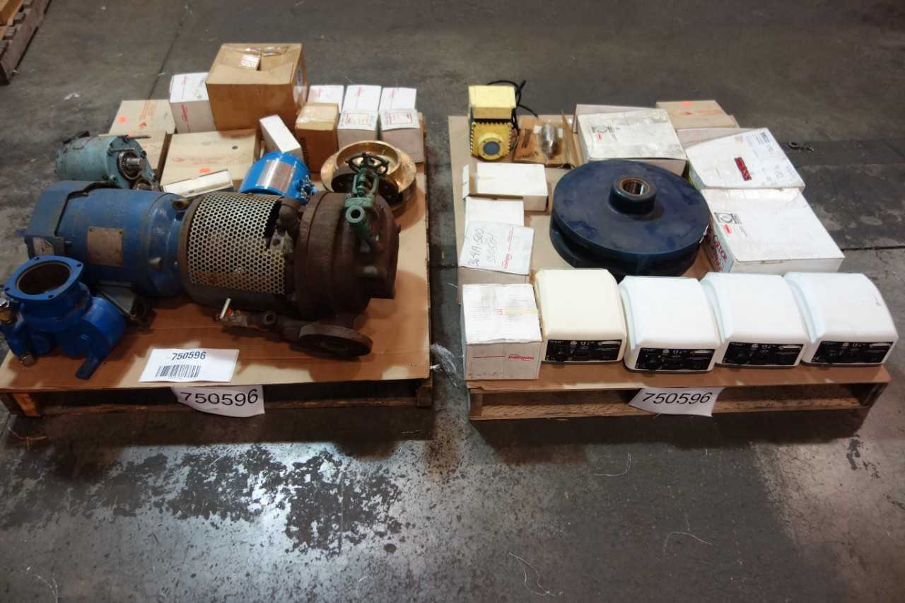 2 PALLETS OF ASSORTED PUMPS, PUMP PARTS AND ACCESSORIES- PARKER, FLOWSERVE, BINGHAM, COLE-PARMER - PUMPS