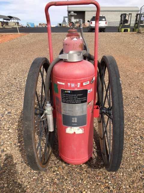 Fire Extinguisher, Wheeled Dry Chemical, For A, B, C Class Fires - SAFETY EQUIPMENT Fire Extinguisher, Wheeled Dry Chemical, For A, B, C Class Fires - SAFETY EQUIPMENT