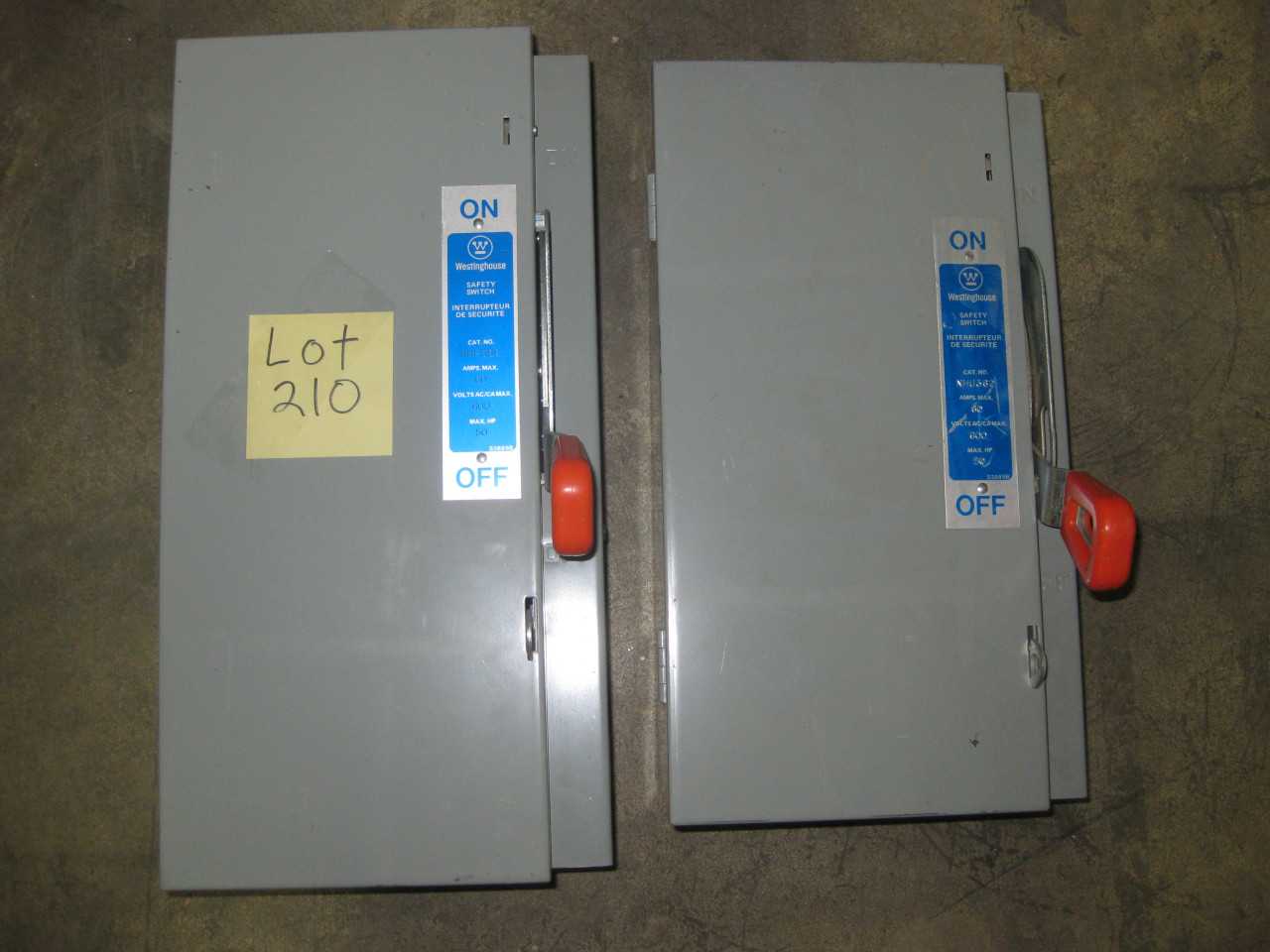 Westinghouse safety NON fused disconnect switches QTY 2 - DISCONNECT SWITCHES