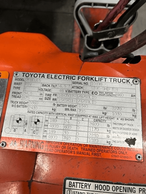 2004 Toyota 7FBE15 Forklift - FORKLIFTS