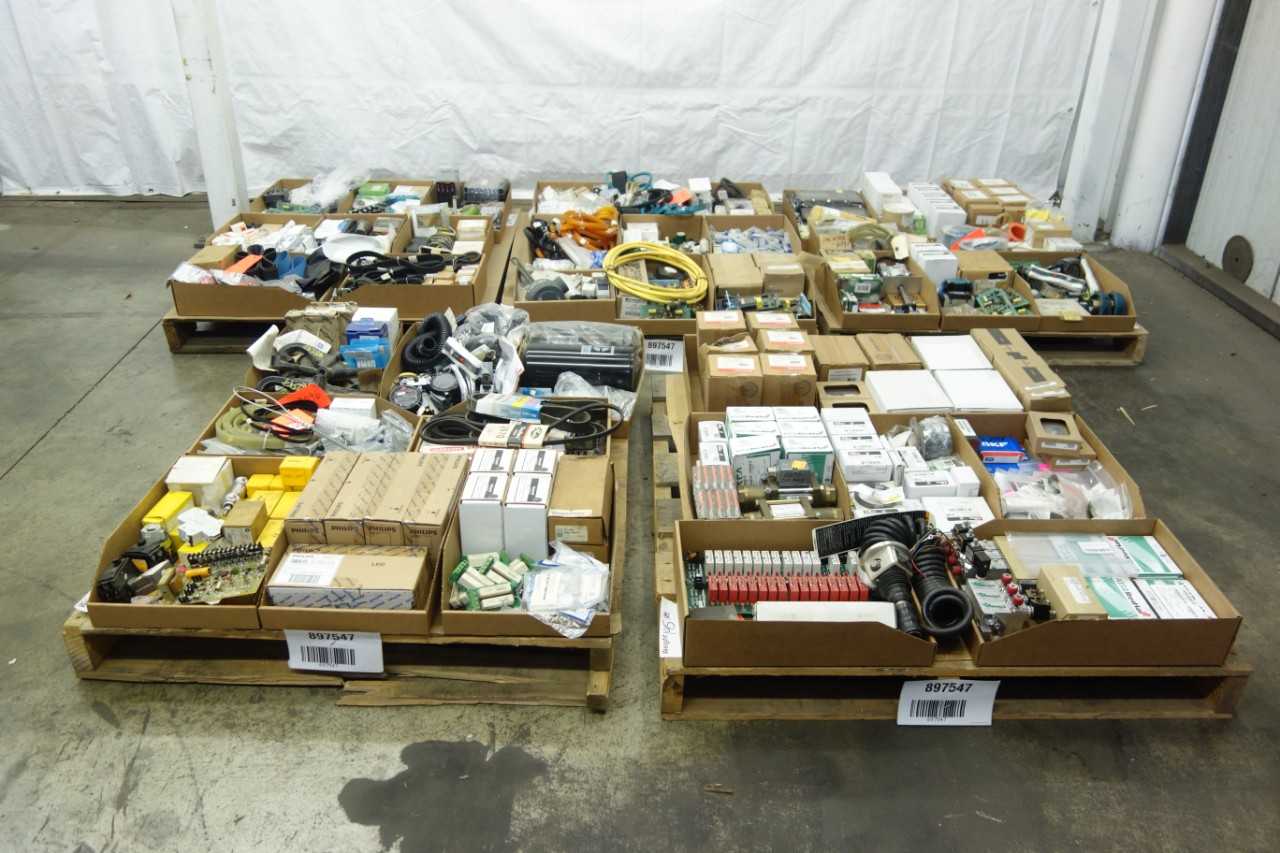5 PALLETS OF ASSORTED MISCELLANEOUS INDUSTRIAL SURPLUS - ELECTRICAL COMPONENTS
