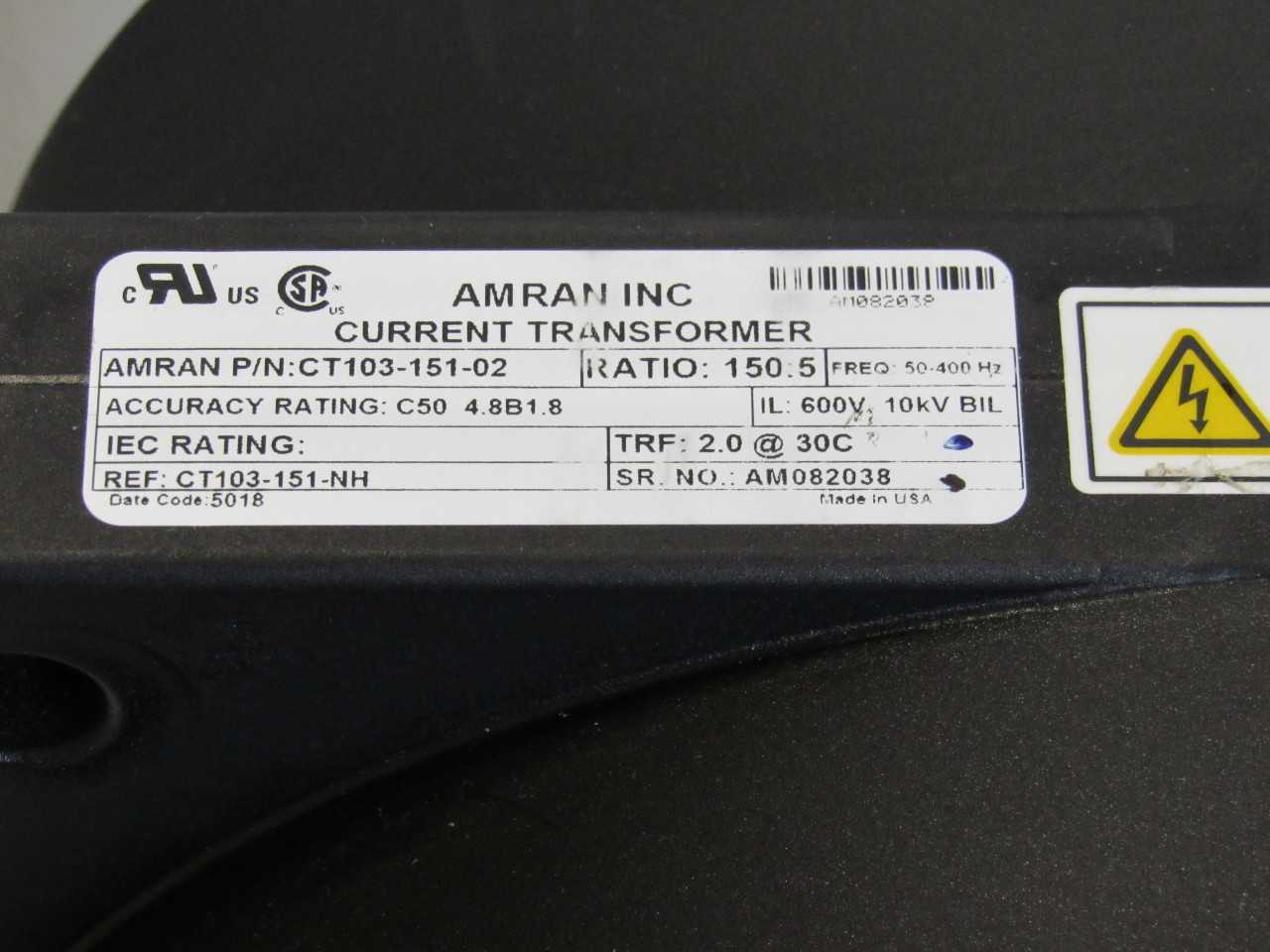 Amran CT's - ELECTRICAL COMPONENTS