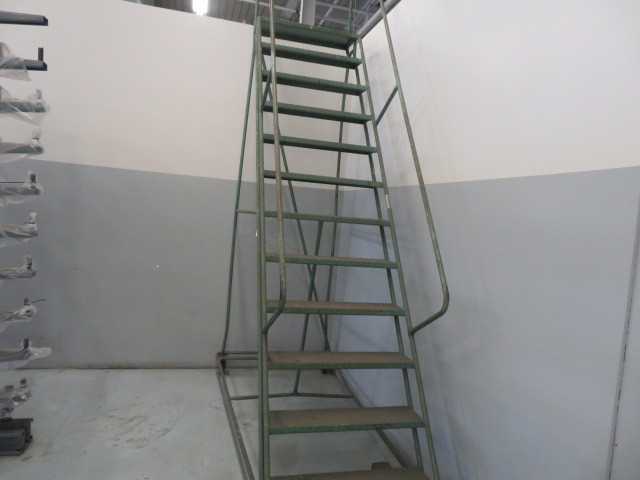 Tall Steel Ladder on Wheels - MISCELLANEOUS