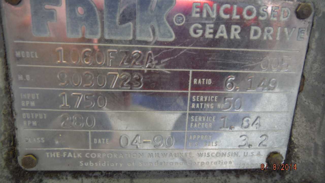 50 HP Falk Gear Reducer Model 1060FZ2A-005 - GEAR REDUCERS