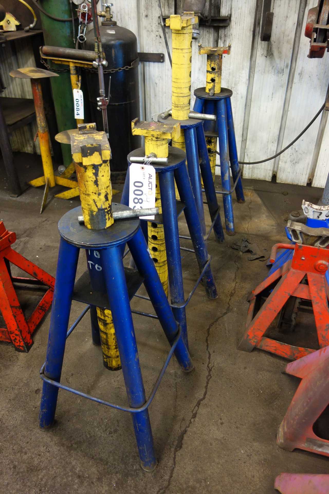 LOT OF 4 10 TON TRAILER JACK STANDS - ELECTRIC POWER TOOLS