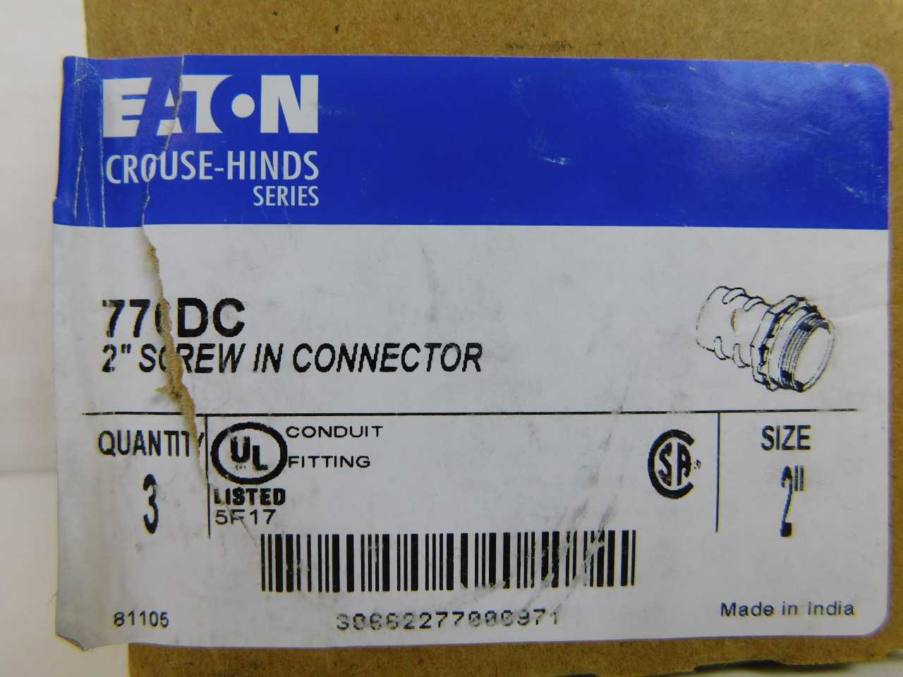 Quantity of 1x 776DC Electrical Conduit/Fittings - ELECTRICAL COMPONENTS Quantity of 1x 776DC Electrical Conduit/Fittings - ELECTRICAL COMPONENTS