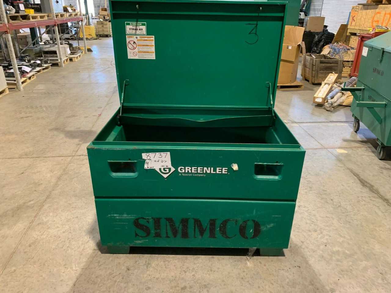 USED GREENLEE MOBILE STORAGE BOX 30X48X30 JOB BOX TOOL CHEST 3048 23362 - MISCELLANEOUS