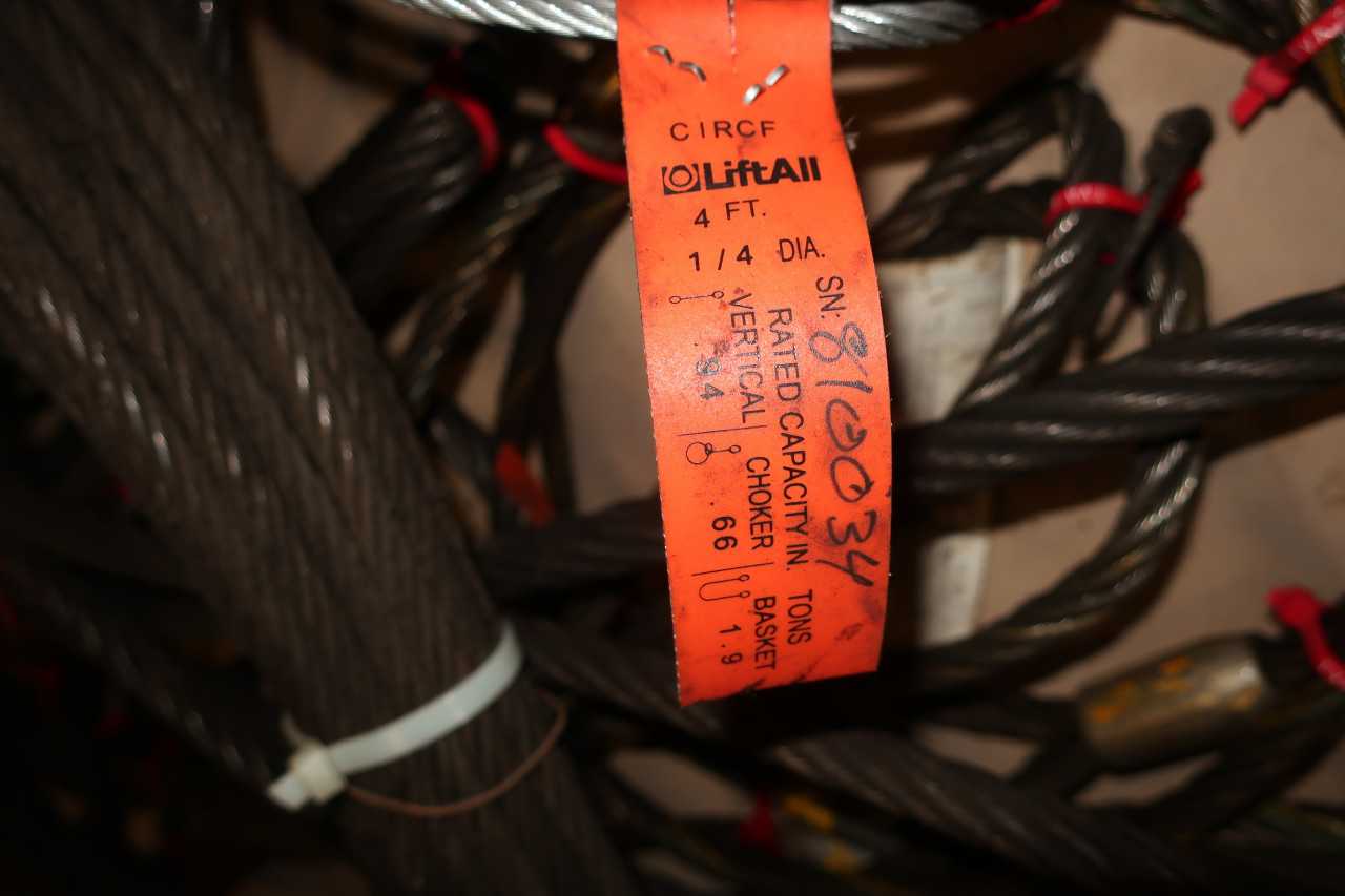 2 PALLETS OF ASSORTED HOISTING CABLES LIFTALL SLING & SUPPLE ALL-LIFT - LIFTING EQUIPMENT