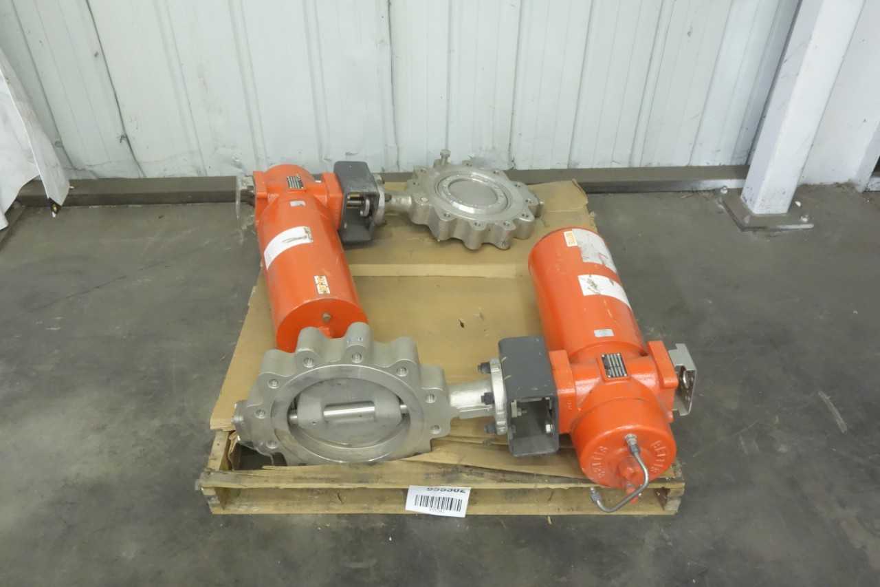 LOT OF 2 VANESSA SERIES 30000 PNEUMATIC BUTTERFLY VALVES - VALVES