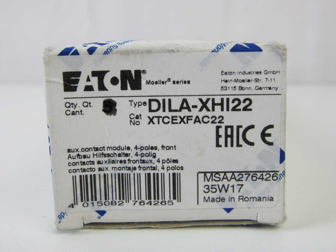 Quantity of 44x XTCEXFAC22 Auxiliary Contacts - VALVES Quantity of 44x XTCEXFAC22 Auxiliary Contacts - VALVES