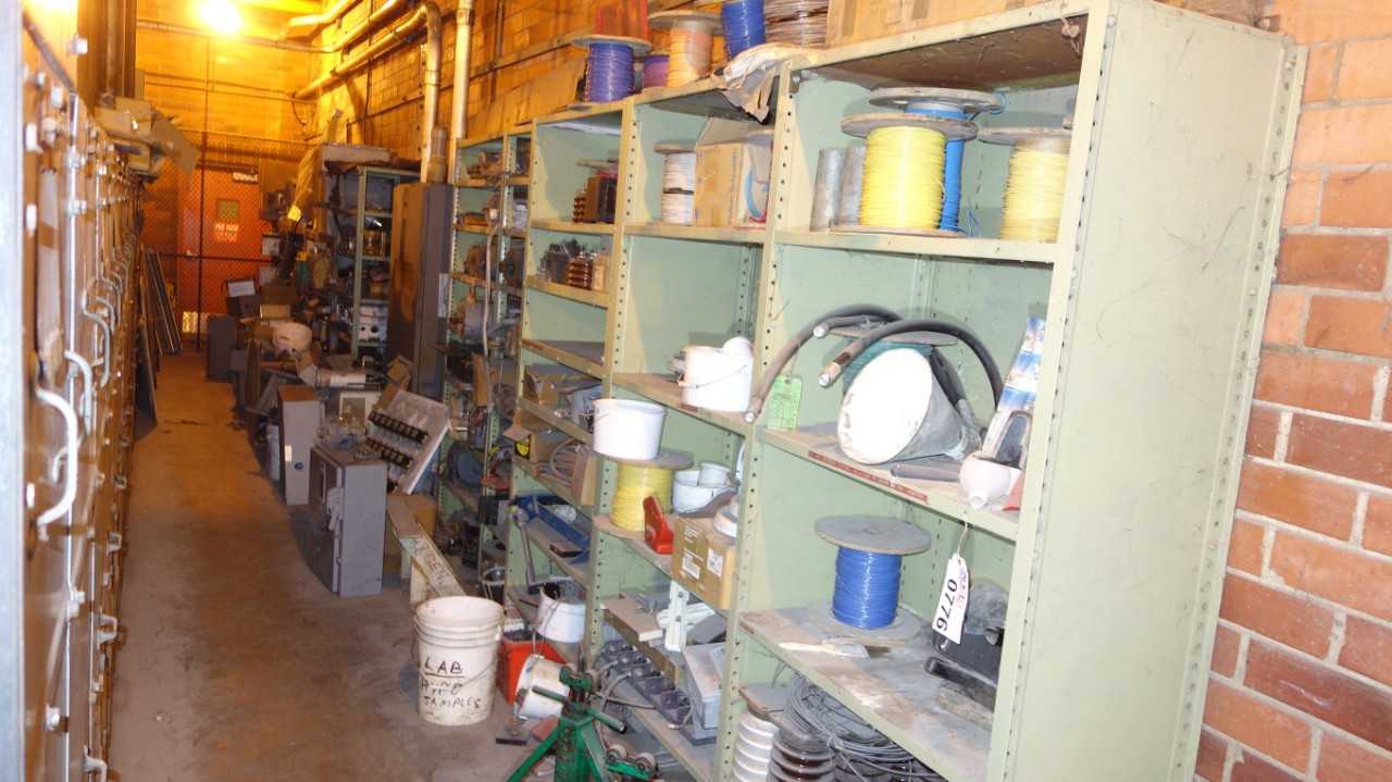 CONTENTS OF ALL SHELVES, ASSORTED ELECTRICAL MRO - ELECTRICAL COMPONENTS