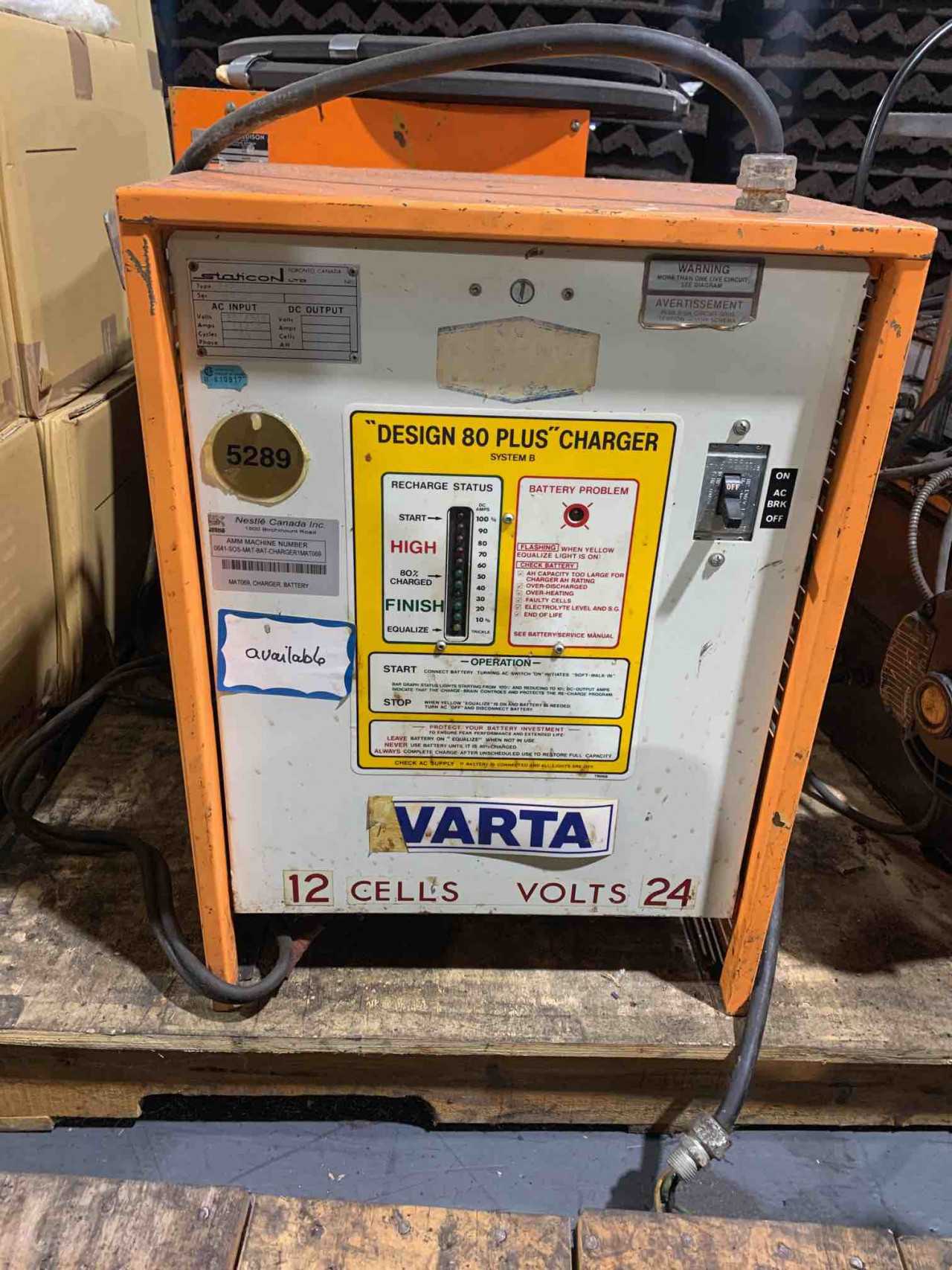 Varta LA12B450B Design 80 Plus Charger - INDUSTRIAL PARTS