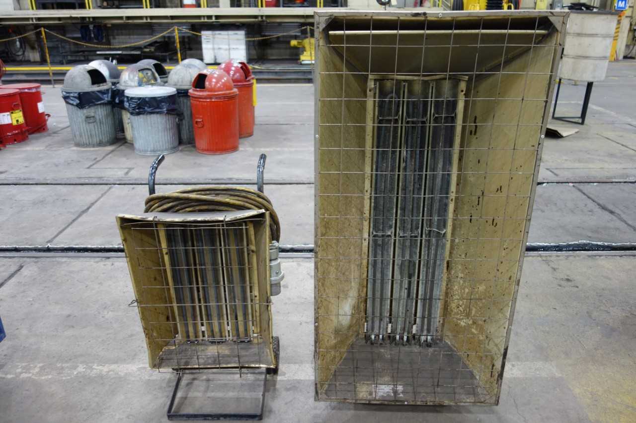 Lot of 2 Dayton 480V-AC Infra-Red Heaters - HVAC EQUIPMENT