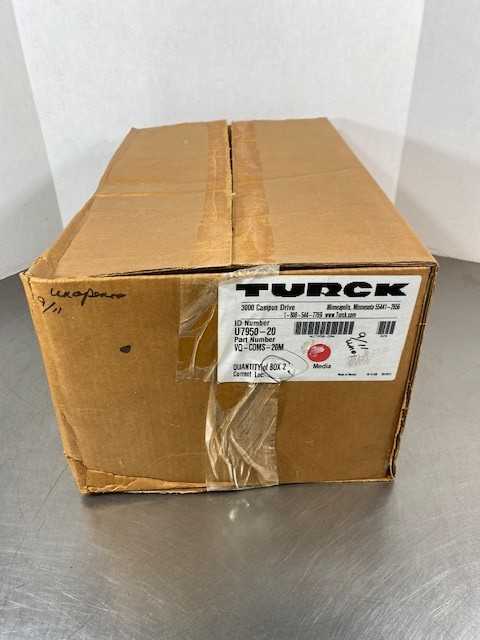 Box of 2 TURCK ID Number U7950-20 P/N VQ-COMS-20M Cables- New Open Box Item - ELECTRICAL COMPONENTS Box of 2 TURCK ID Number U7950-20 P/N VQ-COMS-20M Cables- New Open Box Item - ELECTRICAL COMPONENTS