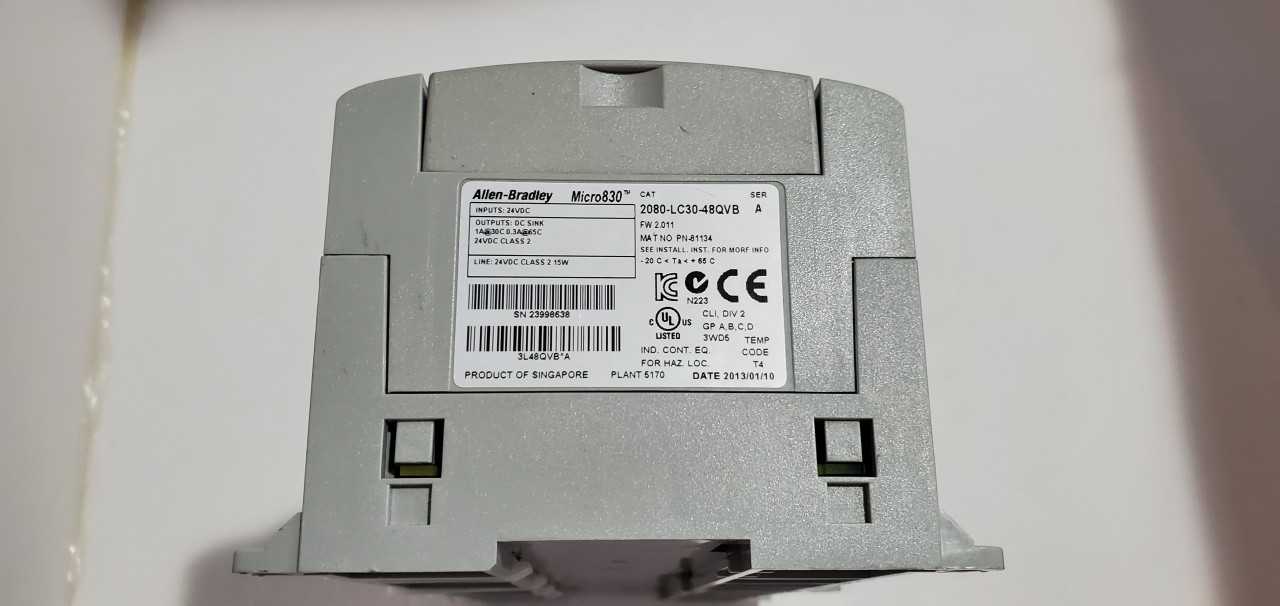 Allen Bradley Micro 830  2080-LC30-48QVB PLC - AUTOMATION & CONTROLS