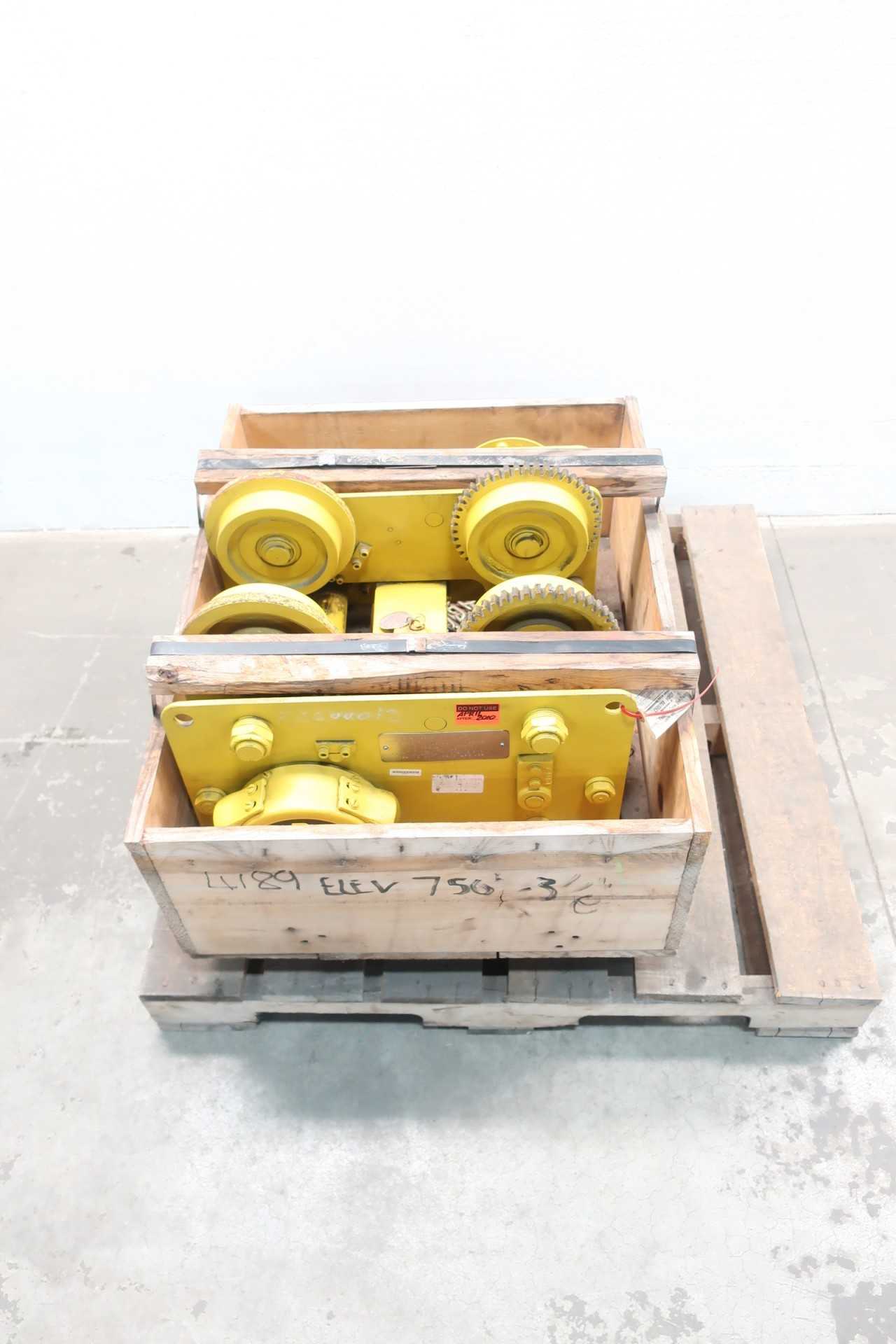 BUDGIT 3 TON MANUAL CHAIN HOIST W/ LOADING TROLLEY HOISTING AND RIGGING - LIFTING EQUIPMENT