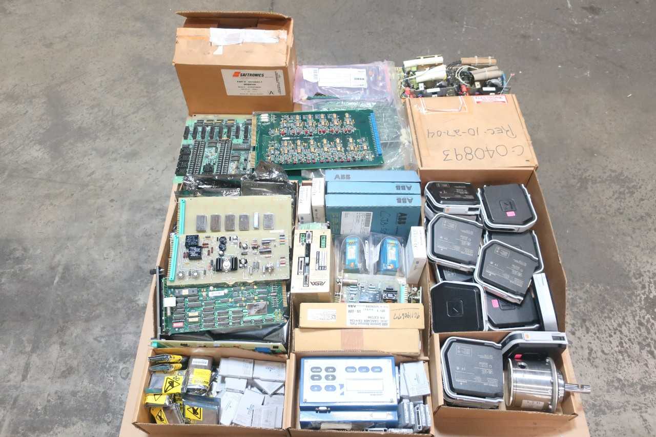 1 PALLET OF ASSORTED ELECTRICAL - CIRCUIT BOARDS, DELTA V CHARM CARDS MODULE, AC MOTOR DRIVE - GENERAL ELECTRIC, DELTA V CARDS, SAFTRONCS, FISHER KOSO AMERICA - AUTOMATION & CONTROLS