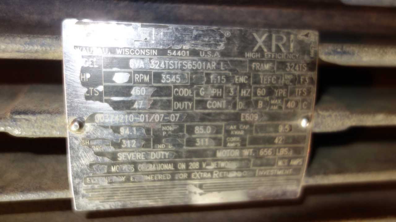 INGERSOLL RAND 2MFL 150GPM 460V-AC CENTRIFUGAL PUMP MOTOR - CENTRIFUGAL PUMP