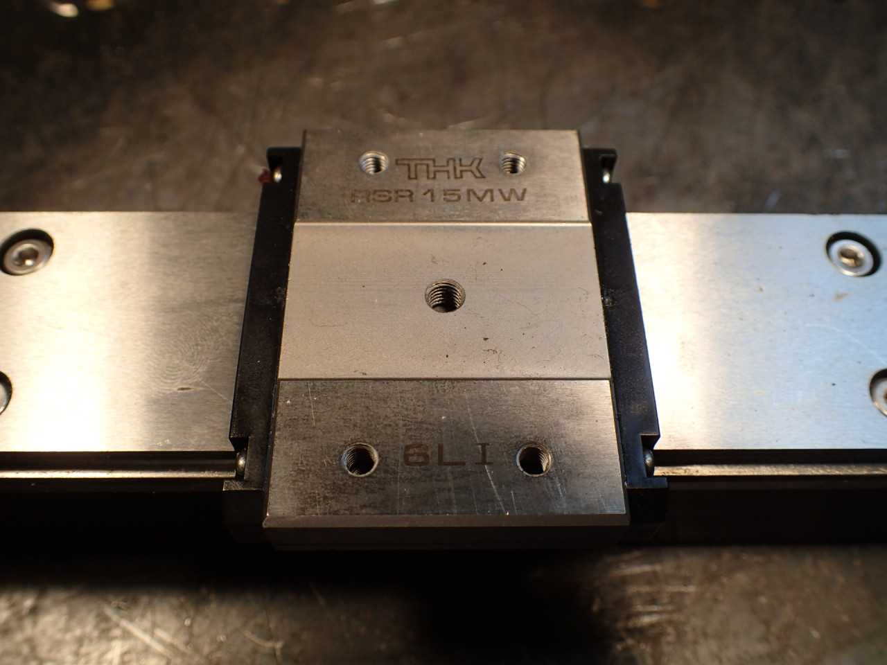 THK RSR 15 MW 6LI 12" 300mm Bearing Linear Guide Rail with Auminum Mount Block - BEARINGS