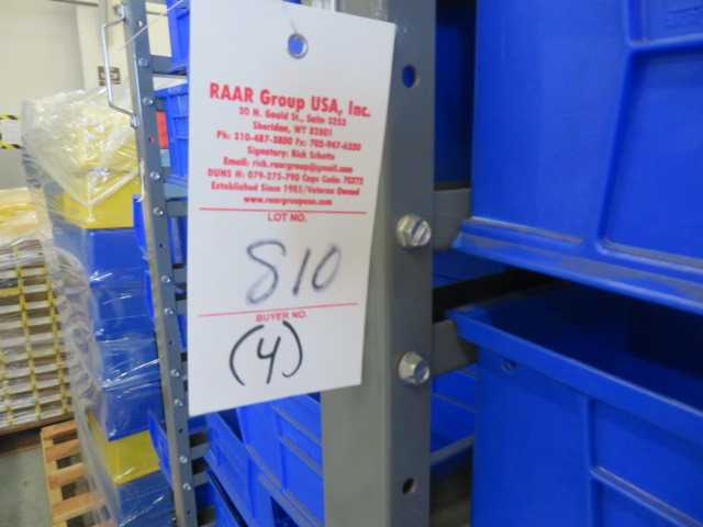 Plastic Parts Holders (2) pallets and (2) on racks, (lot) - MISCELLANEOUS