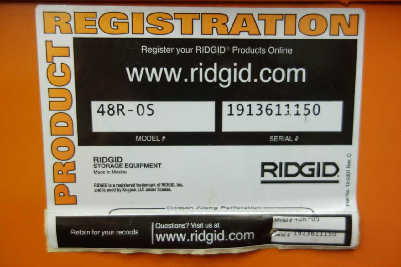 RIDGID 48R-OS LOCKING TOOL BOX CHEST - TOOL STORAGE